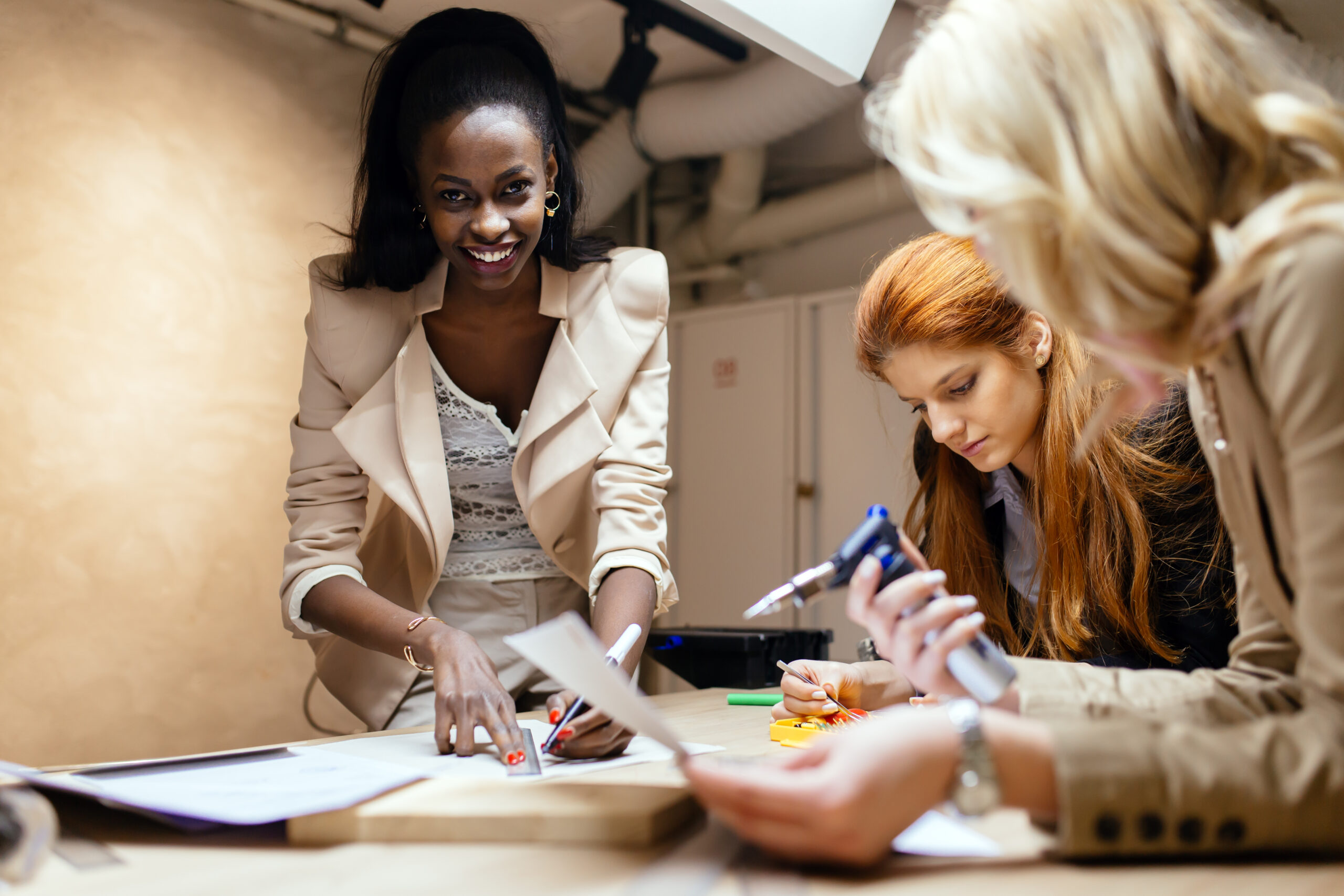 Creative group of people designing